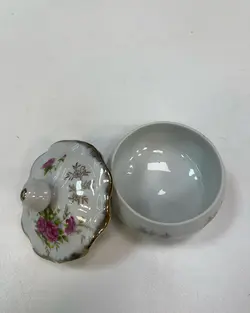 قندان لب چین گلسرخی ژاپنی قدیمی