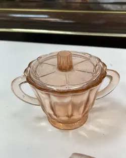 سرویس آجیل و شکلاتخوری صورتی قدیمی