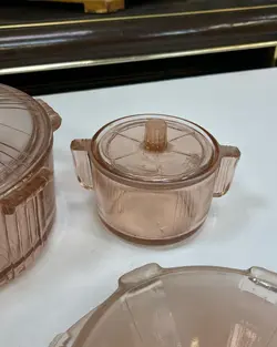 سرویس آجیل و شکلاتخوری صورتی قدیمی