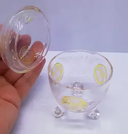 نقل خوری قدیمی بوهمیا چک کاملا سالم فوق العاده زیبا تمام کار دست قطر ۷ ارتفاع ۱۲