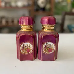 یک جفت چایدان لیلی مجنون اصل ژاپن و قدیمی مارک یاماسن سالم و نو ارتفاع ۱۵ سانت