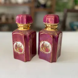 یک جفت چایدان لیلی مجنون اصل ژاپن و قدیمی مارک یاماسن سالم و نو ارتفاع ۱۵ سانت