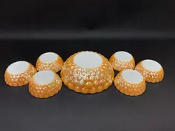 هفت پارچه بارفتن اصل آمریکا قدیمی قطر پیاله ۱۰ کاسه ۲۱ سانت کاملا سالم و نو درجه یک و کم یاب