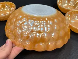 هفت پارچه بارفتن اصل آمریکا قدیمی قطر پیاله ۱۰ کاسه ۲۱ سانت کاملا سالم و نو درجه یک و کم یاب