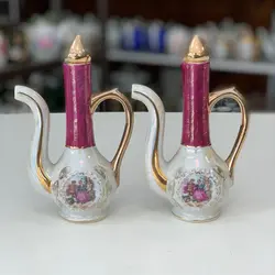 یک جفت گلابپاش دنسی ژاپنی اصل قدیمی ارتفاع ۱۸ سانت