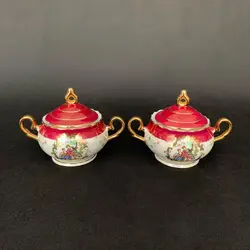 یک جفت قندان لاکی دنسی قدیمی مارک ژاپن کاملا سالم و نو