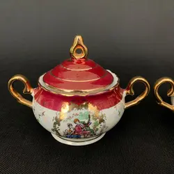 یک جفت قندان لاکی دنسی قدیمی مارک ژاپن کاملا سالم و نو