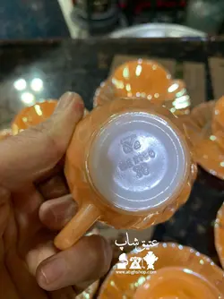 فنجان و نعلبکی کریستال مکزیکی اصل قدیمی