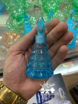 شش عدد نمکپاش کریستال چک اصل قدیمی خوش رنگ و فوق العاده کم یاب