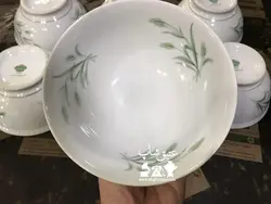 شش عدد کاسه آبگوشتخوری گل گندمی ژاپنی قدیمی مارک sbm مسعود_تهران قطر ۱۸ سانت فوق العاده کم یاب کاملا سالم و نو درجه یک همگی یک مارک