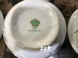 شش عدد کاسه آبگوشتخوری گل گندمی ژاپنی قدیمی مارک sbm مسعود_تهران قطر ۱۸ سانت فوق العاده کم یاب کاملا سالم و نو درجه یک همگی یک مارک
