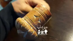 چپق قاجاری کاملا سالم چوب عناب ۶ پر طول ۲۱ سانت