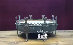 منقل روسی قدیمی قطر ۴۵ سانت ۵۲۰۰ گرم کاملا سالم به شرط کفی مس چکشی بکربکر