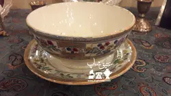 کاسه و بشقاب کشمیری روسی قدیمی باقدمت بالا