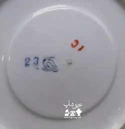 جفت فنجان نعلبکی دست ساز روسی کاملا سالم و تمیز فوق العاده زیبا و قدیمی قطر دهانه فنجان ۱۰