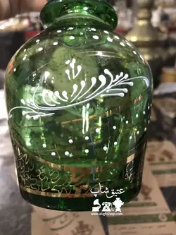 تنگ نیزه ای شاه عباسی قدیمی طلاکوب کاملا سالم و نو ارتفاع ۳۳