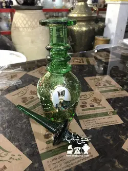 تنگ نیزه ای شاه عباسی قدیمی طلاکوب کاملا سالم و نو ارتفاع ۳۳