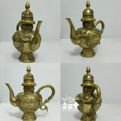 گلاب پاش برنزی نقش برجسته بسیار زیبا و تک ارتفاع ۲۱/۵سانت طول ۲۱ سانت