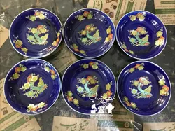 شش عدد نعلبکی ژاپن اصل قدیمی کاملا سالم و نو قطر ۱۲