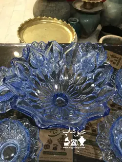 ست آجیل خوری کریستال اصل چک قدیمی فوق العاده زیبا و کم یاب کاملا سالم قطر کاسه بزرگ ۲۴ و ارتفاع ۱۸ قطرپیاله ۱۳ پیش دستی ۱۸ سانت