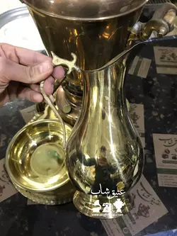 سماور نفتی عالی نسب قدیمی فوق العاده زیبا پرداخت شده کاملا سالم و تمیز قابل استفاده و با دکوراتیوعالی (فقط سرویس سماور جدید )