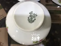 پیاله ماست خوری گلسرخی ژاپنی قدیمی مارک ارکیده بیرون پرگل و داخل گل دار کم یاب فوق العاده زیبا