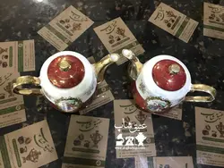 یک جفت قوری دنسی ژاپنی قدیمی سایز متوسط تمیز و زیبا