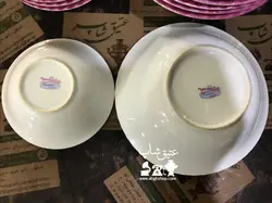 سالاد خوری بزرگ و سالاد خوری کوچک میوه ای قدیمی ساخت ژاپن مارک یاماتسو کمیاب کاملا سالم و نو قطر کاسه ۱۸ و پیاله ۱۳