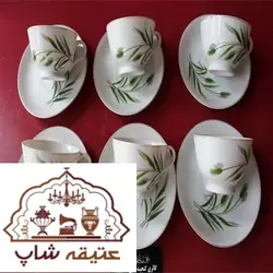 فنجان و نعلبکی گل گندمی ژاپنی قدیمی فوق العاده زیبا و کم یاب کاملا سالم و نو