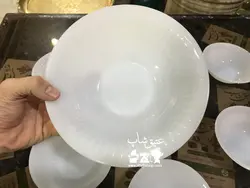 هفت پارچه / آجیل خوری کریستال آمریکایی اصل قدیمی، مارک usa کاملا سالم و نو کم یاب قطرکاسه ۲۱ / پیاله ۱۳ سانت