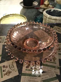 زیر و رو تیله ای کریستال اصل چک قدیمی با قدمت بالا، فوق العاده زیبا و کم یاب