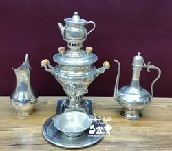 سرویس سماور زغالی کوچک قدیمی معروف به لیلا