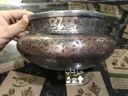 دخل مسی تمام قلم کهنه قاجاری کلکسیونی و موزه ای