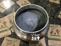 دخل مسی تمام قلم کهنه قاجاری کلکسیونی و موزه ای