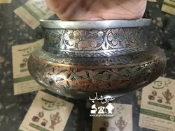 دخل مسی تمام قلم کهنه قاجاری کلکسیونی و موزه ای