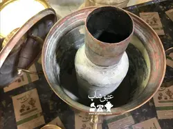 سماور زغالی روسی قدیمی، مهردار، شش لیتری