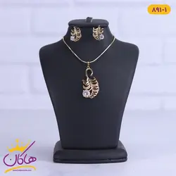 خرید نیم ست ژوپینگ برگ تک نگین | فروشگاه اینترنتی هاکان مد