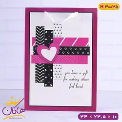 خرید و قیمت بگ هدیه قلب و طرح هندسی صورتی | فروشگاه هاکان مد