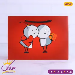 خرید و قیمت ساک دستی عاشقانه قرمز گلاسه | هاکان مد