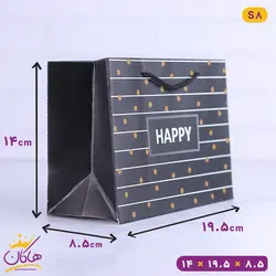 خرید ساک دستی هپی مشکی گلاسه | فروشگاه اینترنتی هاکان مد