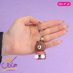 خرید جاکلیدی آویز سیلیکونی خرس قهوه ای | فروشگاه هاکان مد