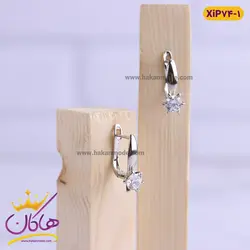 گوشواره استیل زنانه تک نگین