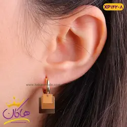 گوشواره استیل زنانه آویز مربع