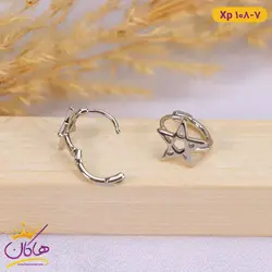 گوشواره استیل زنانه ستاره حلقه ای | xp 108/7