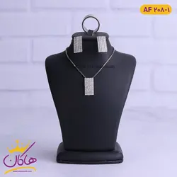 سرویس نقره زنانه مستطیل تمام نگین