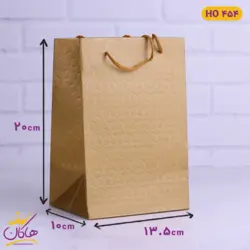 ساک دستی طرح دار طلایی | کد ho454