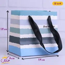 ساک دستی راه راه آبی | کد D1009