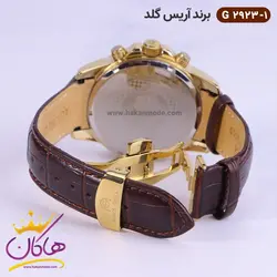 ساعت آریس گلد مردانه بند چرمی G2923/1