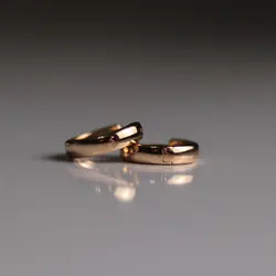 گوشواره حلقه ای ساده ژوپینگ سایز کوچک ۱