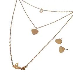 نیم ست سه زنجیره عشق کد104